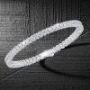 Personalized Initial Tennis Bracelet | 3mm Round Cut Cubic Zirconia | 925 Sterling Silver