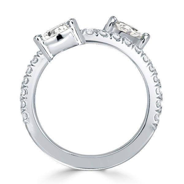 Sterling Silver Multi-Row Spiral Engagement Ring with Cubic Zirconia