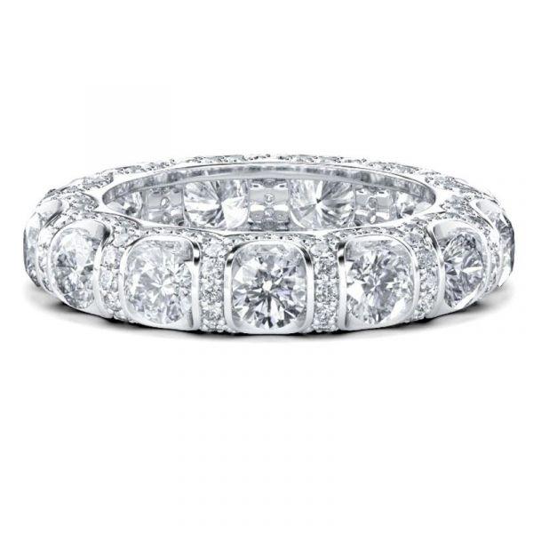 Eternity Created White Sapphire Wedding Band - 925 Sterling Silver