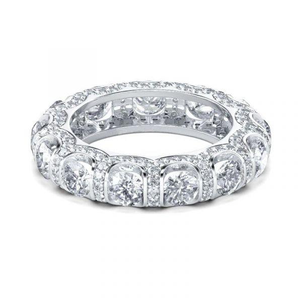 Eternity Created White Sapphire Wedding Band - 925 Sterling Silver