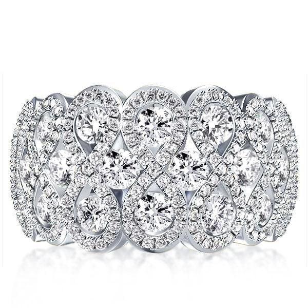 Sterling Silver Alternative Wedding Band for Women with High-Quality Gemstones