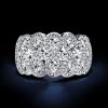 Sterling Silver Alternative Wedding Band for Women with High-Quality Gemstones