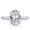 Oval Cut Solitaire Engagement Ring - 925 Sterling Silver - 3.85 CT