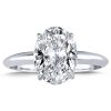 Oval Cut Solitaire Engagement Ring - 925 Sterling Silver - 3.85 CT