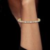 18K Gold Plated Sterling Silver Alternating Oval & Emerald Tennis Bracelet - 17.65 CT. TW