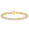Art Deco White Sapphire Tennis Bracelet for Women - 925 Sterling Silver