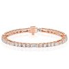 Art Deco White Sapphire Tennis Bracelet for Women - 925 Sterling Silver