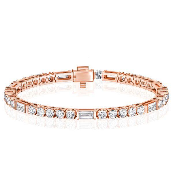 Art Deco White Sapphire Tennis Bracelet for Women - 925 Sterling Silver
