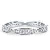 Twist Milgrain Eternity Band - 925 Sterling Silver Wedding Ring - 1.95 CT. TW.