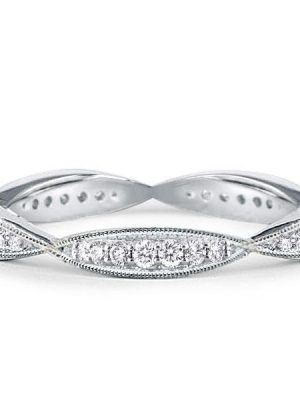 Twist Milgrain Eternity Band - 925 Sterling Silver Wedding Ring - 1.95 CT. TW.