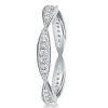Twist Milgrain Eternity Band - 925 Sterling Silver Wedding Ring - 1.95 CT. TW.