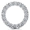 Emerald & White Sapphire Eternity Wedding Band in Sterling Silver