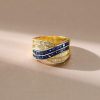 18K Gold Plated Sterling Silver Criss-Cross Wedding Band with 2.60 CT. TW. Accent Stones