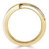 18K Gold Plated Sterling Silver Criss-Cross Wedding Band with 2.60 CT. TW. Accent Stones