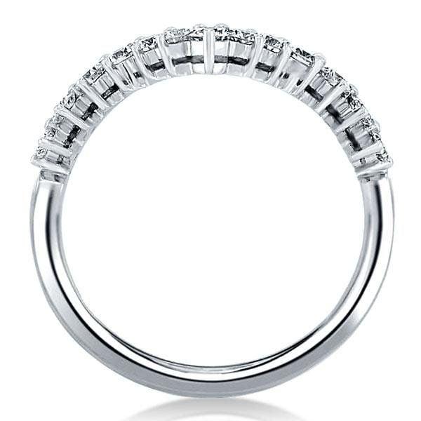 Sterling Silver V-Design Wedding Band for Women with 1.98 CT. TW. Stones