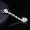 Halo Round Cut 925 Sterling Silver Pendant Necklace for Women