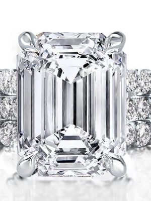 Classic Created White Sapphire 3PC Wedding Ring Set - Sterling Silver
