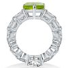 Pear-Shaped Peridot Engagement Ring in Sterling Silver