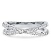 1.01 CT. TW. Round and Baguette Cross Wedding Band in 925 Sterling Silver