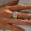 Vintage Style Ruby and Emerald Eternity Band Ring in 925 Sterling Silver