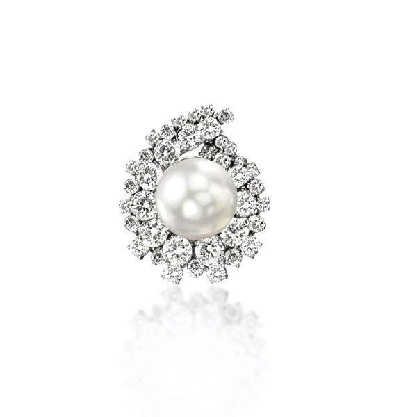 Round White Pearl Stud Earrings - 925 Sterling Silver