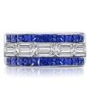 Milgrain Baguette Cut Sterling Silver Wedding Band - 3.25 CTW