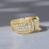 Vintage Micro Pave Engagement Ring for Women, 1.05 CT. TW., 18K Gold Plated Sterling Silver