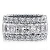 Elegant 925 Sterling Silver Wedding Band for Her | 12.8mm Wide