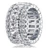 Elegant 925 Sterling Silver Wedding Band for Her | 12.8mm Wide