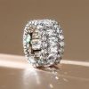 Elegant 925 Sterling Silver Wedding Band for Her | 12.8mm Wide