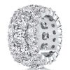 Cushion Cut Eternity Wedding Band for Women - Sterling Silver