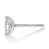 Baguette Cut Stud Earrings for Women in Sterling Silver