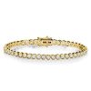 Classic Round Cut Tennis Bracelet for Women in 18K Gold Plated Sterling Silver