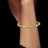 18K Gold Plated Yellow Topaz Tennis Bracelet | Emerald & Pear Cut | Sterling Silver