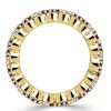 Golden Baguette Amethyst Multi-Row Band Ring in 18K Gold Plated Sterling Silver