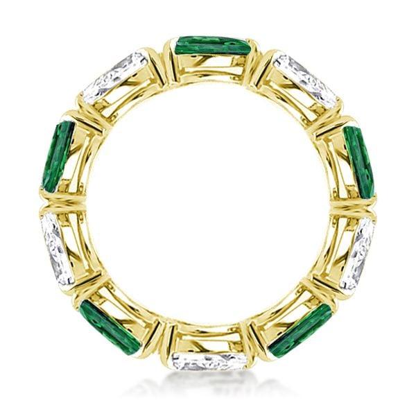 Pear Eternity Wedding Band in 18K Gold Plated Sterling Silver with 3.75 CT. TW. Stones