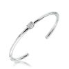 Classic Oval Cut Cuff Bracelet in Sterling Silver with 0.75 CT. TW Stones