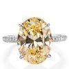 Oval Champagne Sapphire Engagement Ring - Sterling Silver Under 0