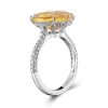 Oval Champagne Sapphire Engagement Ring - Sterling Silver Under 0