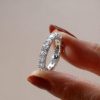 925 Sterling Silver Peekaboo Eternity Wedding Band with Round Cut Stones (2.45 CT. TW)