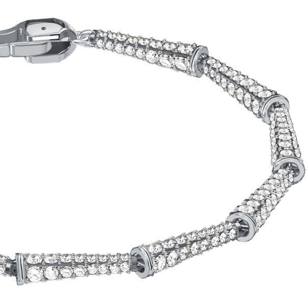 Pave Setting Lola Linked Bracelet in Sterling Silver with Diamond Simulants