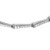 Pave Setting Lola Linked Bracelet in Sterling Silver with Diamond Simulants