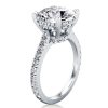 Cushion Cut Sterling Silver Engagement Ring - 5 Carat Simulated Diamond