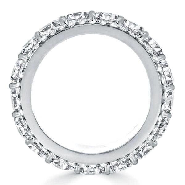 8.75 CT. TW. Cushion Cut Band Ring in Rhodium Plated 925 Sterling Silver