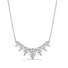 Pear Cut Created White Sapphire Pendant Necklace in Rhodium Plated 925 Sterling Silver