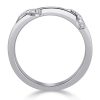 Blue Sapphire Ribbon Wedding Band in Sterling Silver (0.48 CTW)