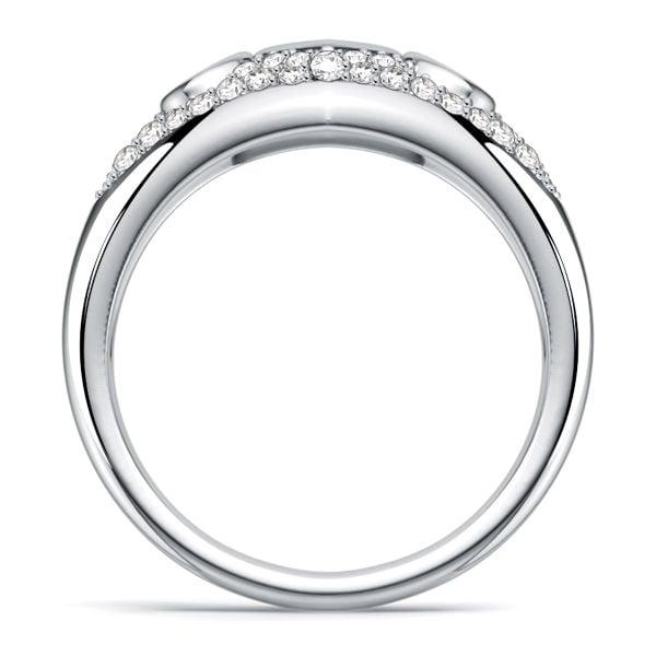 Three Stone Pear Pink Sapphire and Yellow Topaz Engagement Ring in Sterling Silver