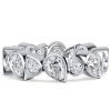 Women's Pear Cut Eternity Wedding Band, Bezel Setting, 5.68 CT. TW., 925 Sterling Silver