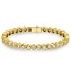 Round Cut Honeycomb Bracelet for Women - 925 Sterling Silver