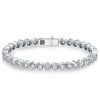 Round Cut Honeycomb Bracelet for Women - 925 Sterling Silver